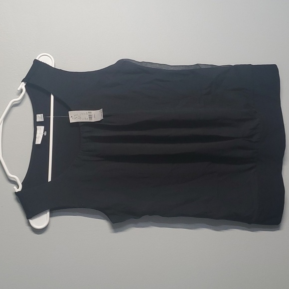 New York & Company top women's size small S black stretch Rayon blend - Picture 1 of 11